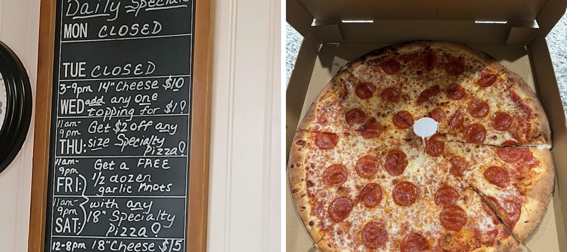 Margheritas New York Style Pizzeria Menu